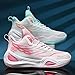 Bacury Womens Mens Basketball Shoes Breathable Non Slip Fashion Sneakers Lightweight Unisex-Adult Outdoor Sport Shoe Green Pink Size 9
