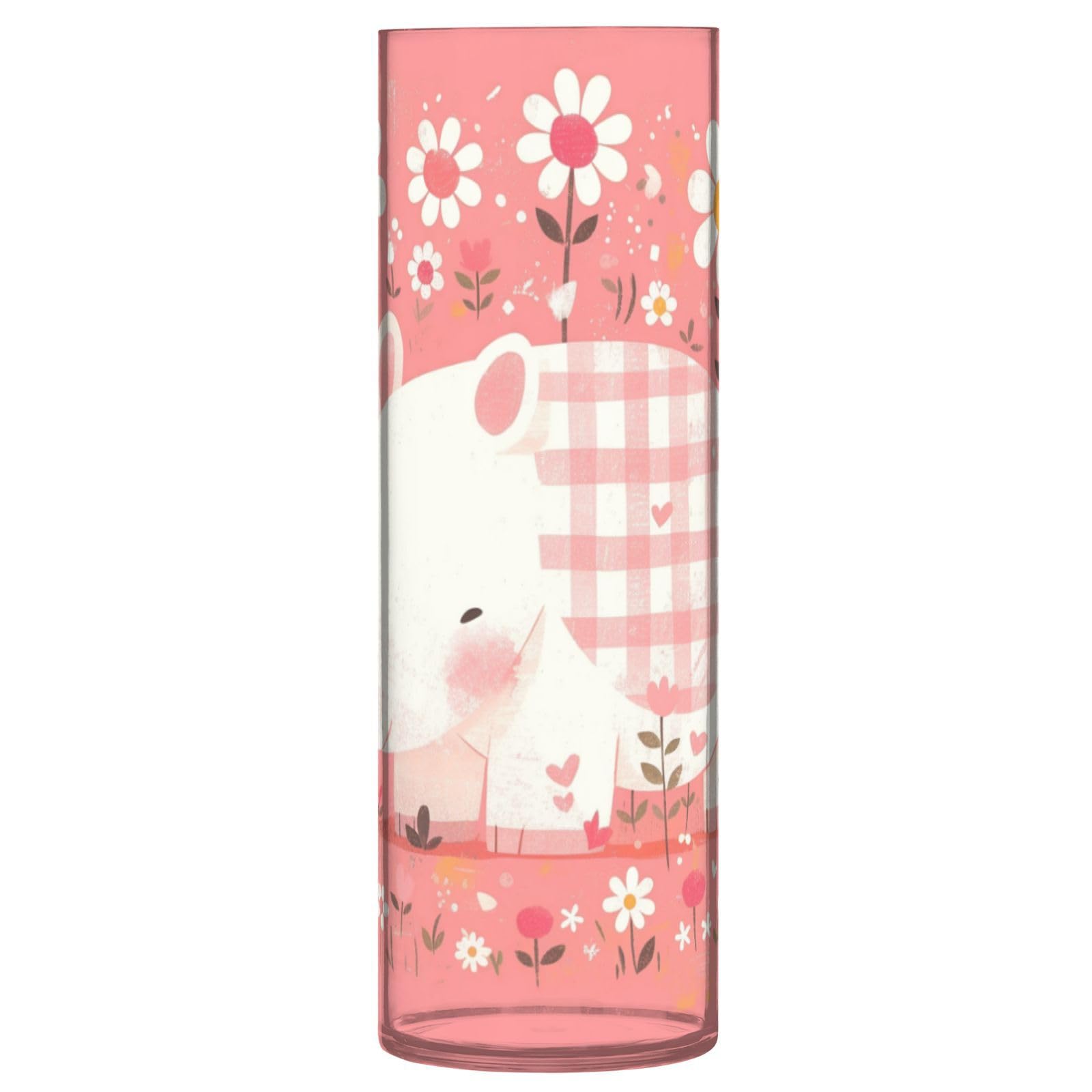 Vase en plastique transparent haut de gamme pour bibliothèque