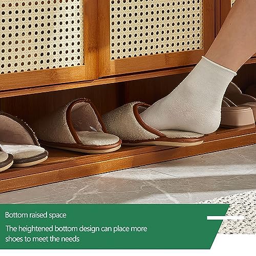 Zapatero oculto con puertas y estantes ajustables 7