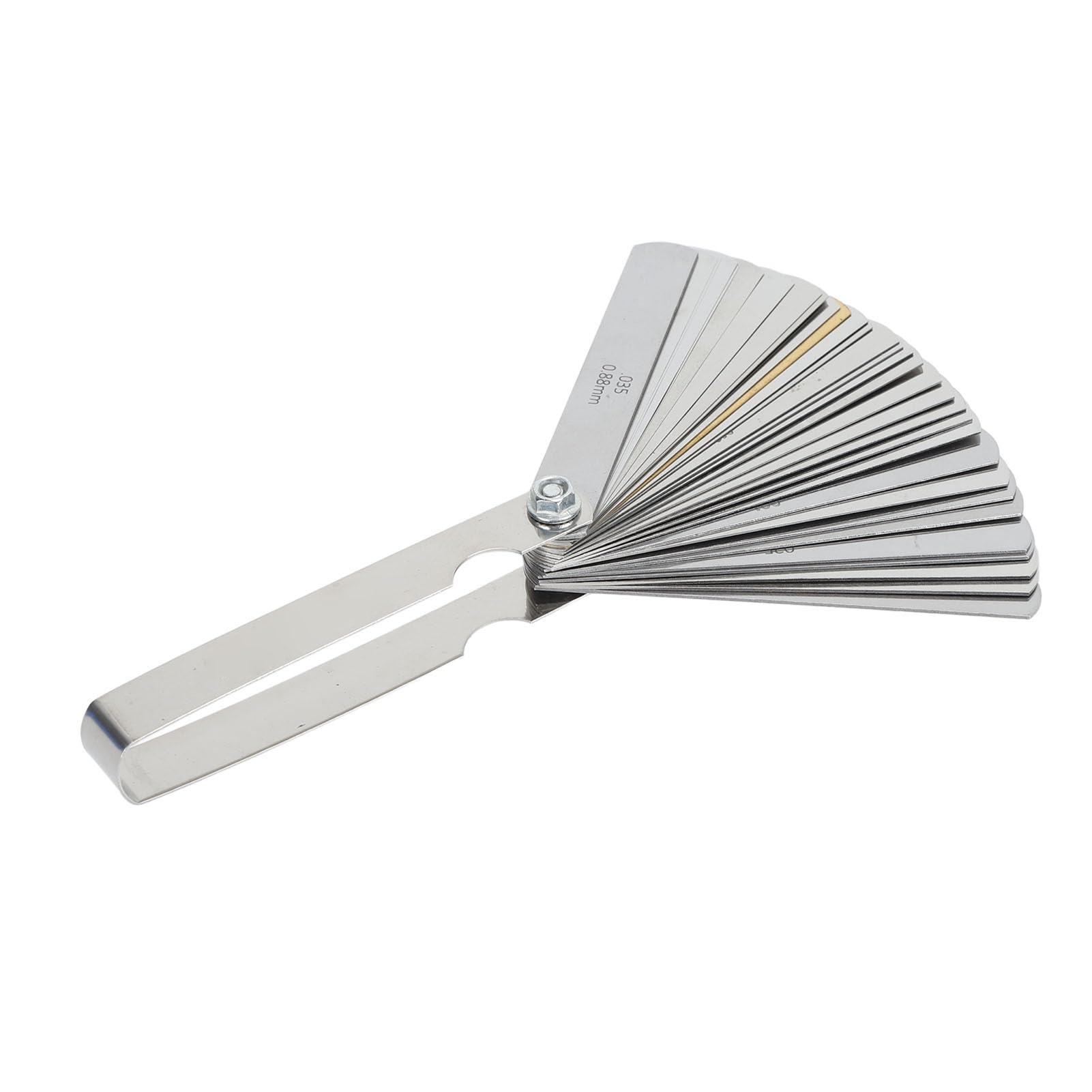 Feeler Gauge Set Metal Precise Foldable Thickness Gauge Set Multipurpose 32 Pieces for Guitar