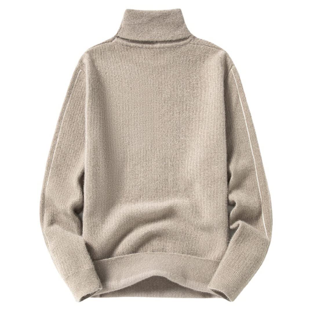 Maglione A Collo Alto da Uomo Pullover Casual Maglione Lavorato A Maglia Tinta Unita Maglione Autunno Inverno