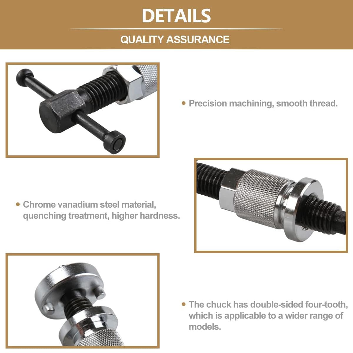 Greluma Strumento riavvolgimento del pistone della pinza freno disco,Strumento riavvolgimento pistone freno,Set strumenti il ripristino delle pastiglie freni posteriori dell'auto con maniglia destra