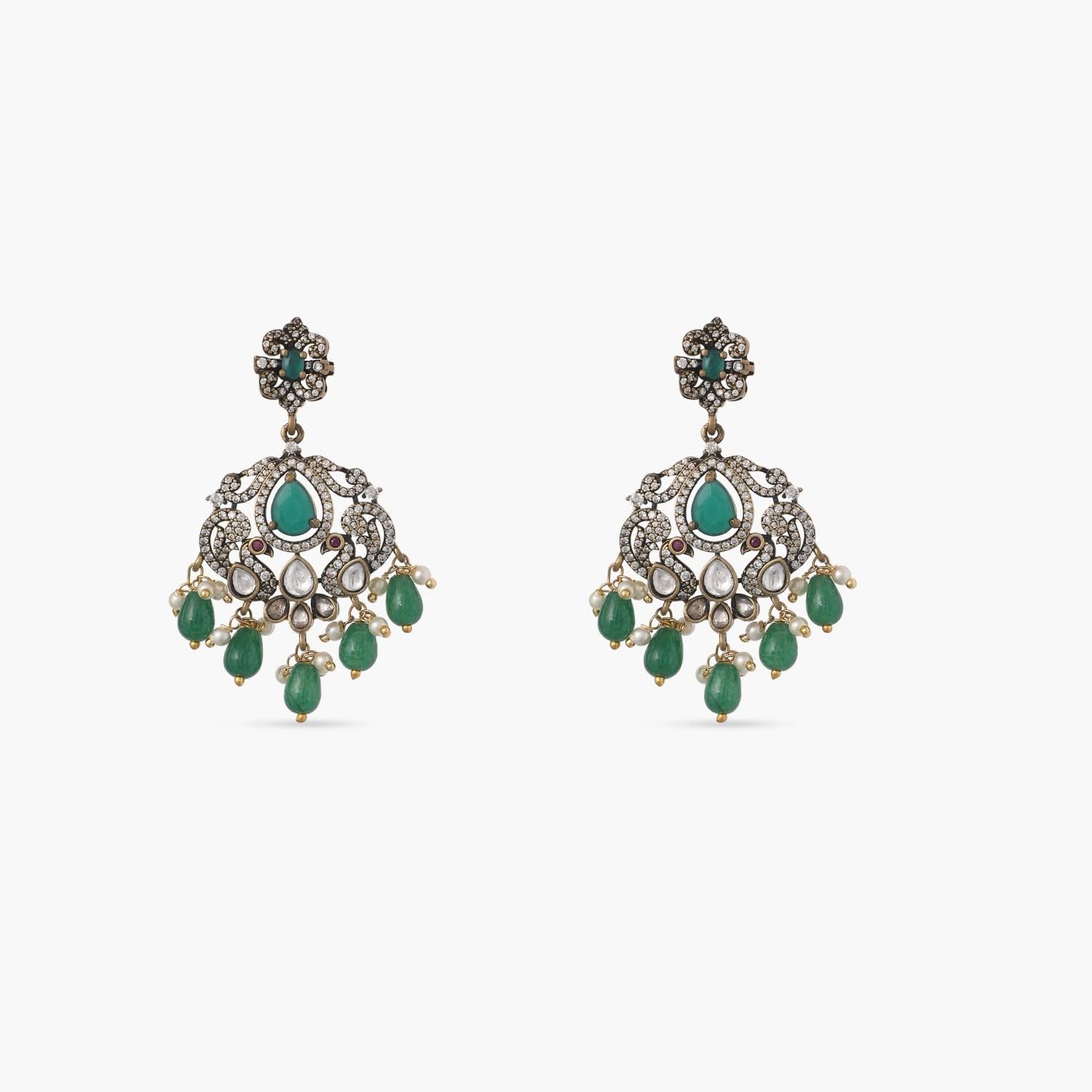 Tarinika Ruchira Nakshatra CZ Drop Earrings - Indian Earrings for Women - Perfect for Ethnic Occasions | Traditional Indian Earrings | 1 year warranty*