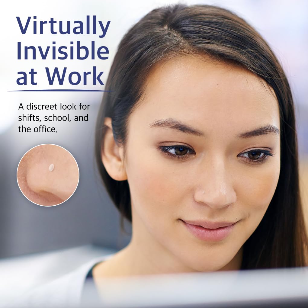 Vivid Works Clear Nose Studs for Work 20 Pack 18 Gauge - Clear Nose Rings 1mm | Invisible Flat Stud Plastic Piercing Retainer Cover for Surgery - Piercing Jewelry for Women and Men - 3