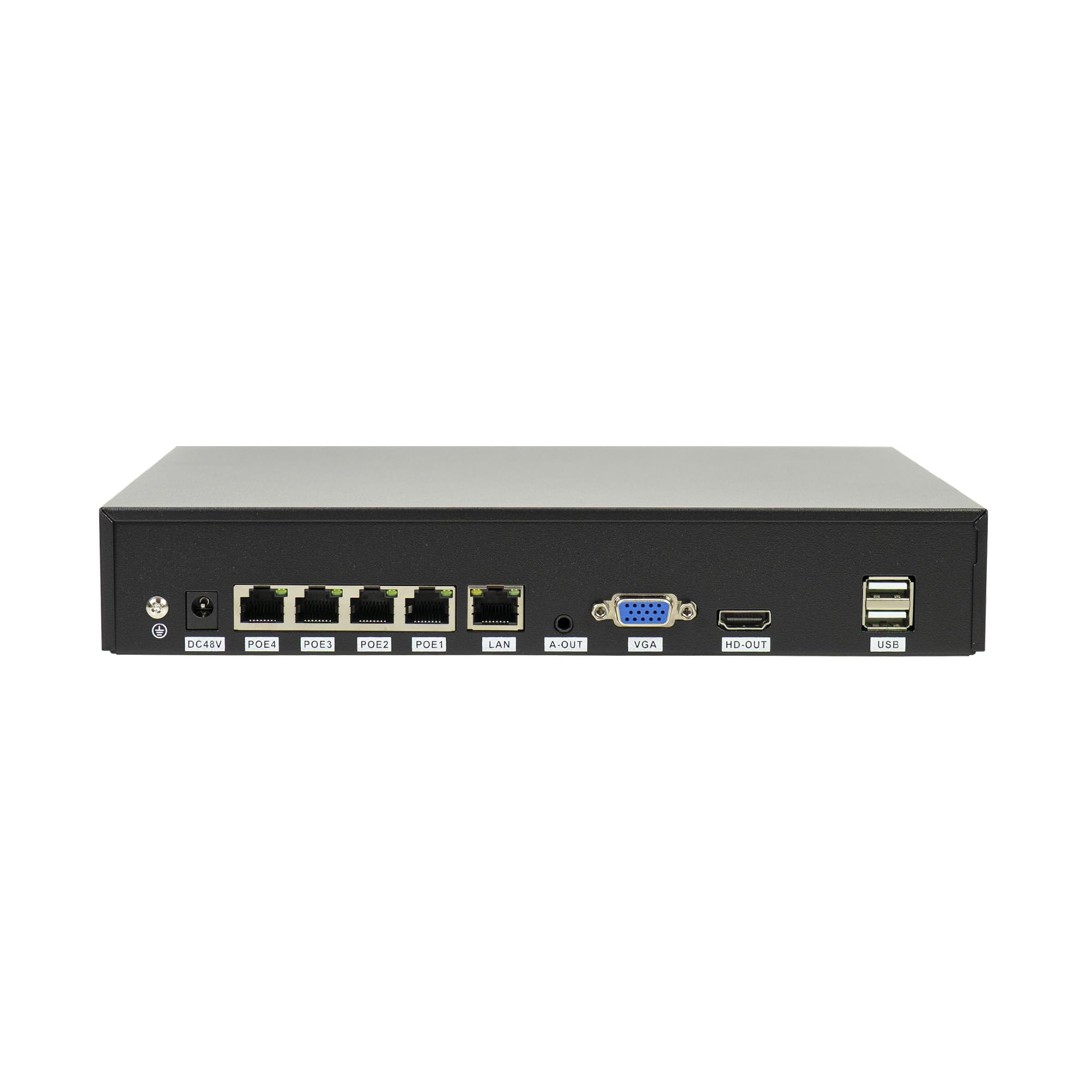 NVR POE PNI House IP810 con 10 canali 4K 8MP, 4 canali POE e 6 canali IP, Funzioni AI
