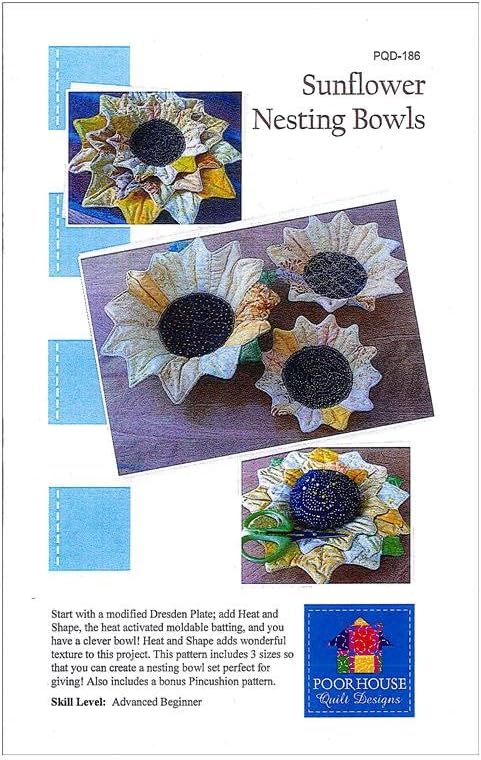 Poorhouse Quilt Designs Sunflower Nesting Bowls Pattern