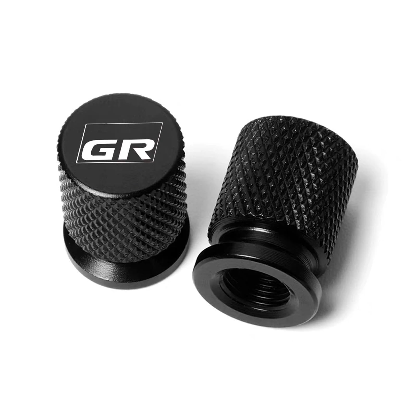 Autoreifen-Luftkappen-Abdeckung Für GR GAZOO Racing Auto-Styling-Zubehör, 4 Stück, Auto-Rad-Reifen-Ventilkappen, Reifen-Stielabdeckungen, Legierung, Airdust-Reifenkappe(Red)