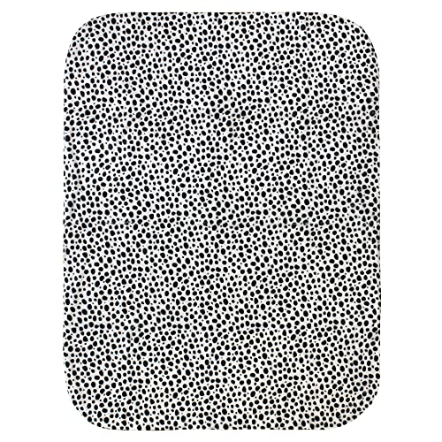 College Covers Everything Comfy Cheetah Print Decorative Throw Blanket, 42x60 Inch, White