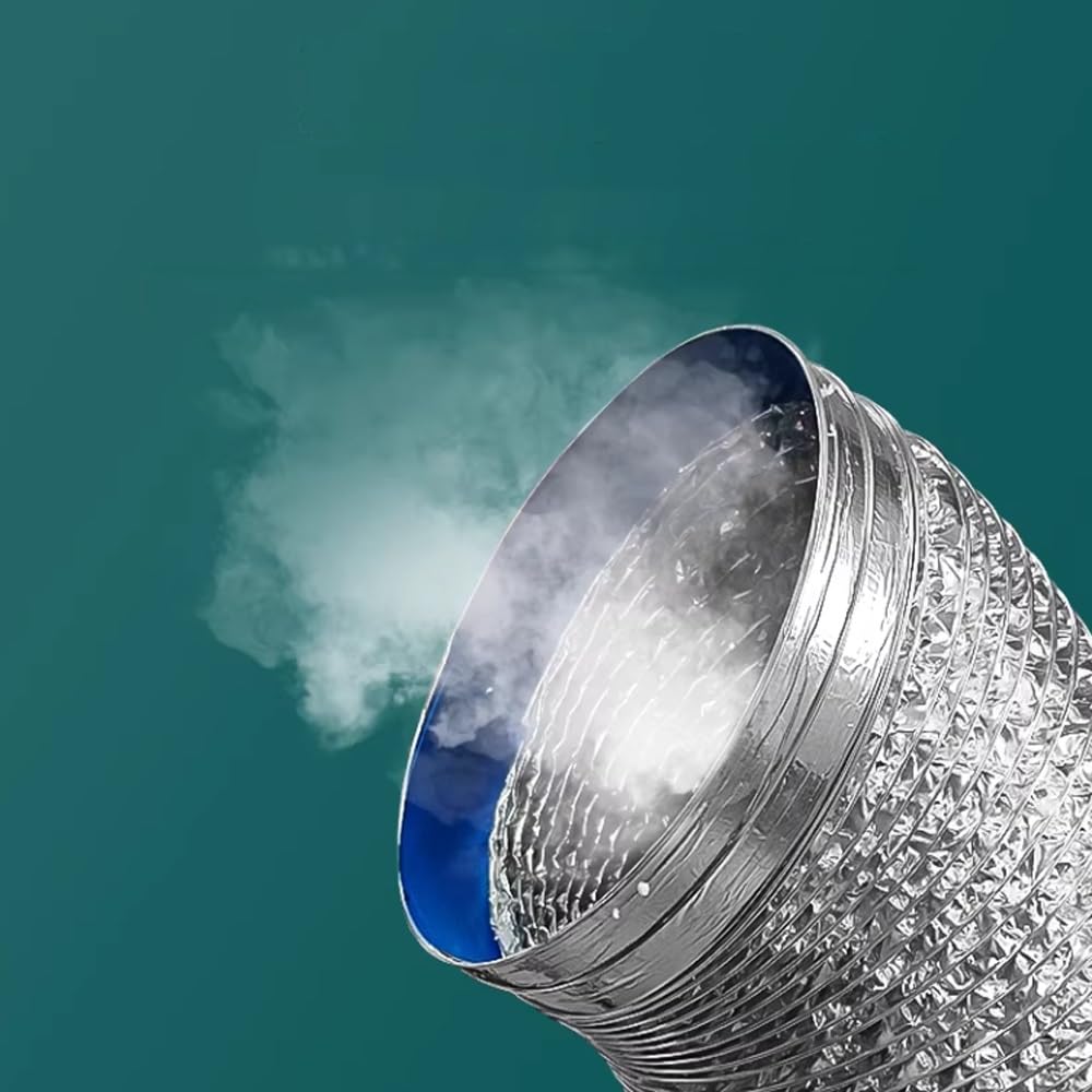 Tubo Di Ventilazione Flessibile Condotto D'aria In Lamina Di Alluminio Tubo Di Scarico D'aria Per Cappa Aspirante, Uso HVAC(L 4m(13.1ft),400mm(15.7"))