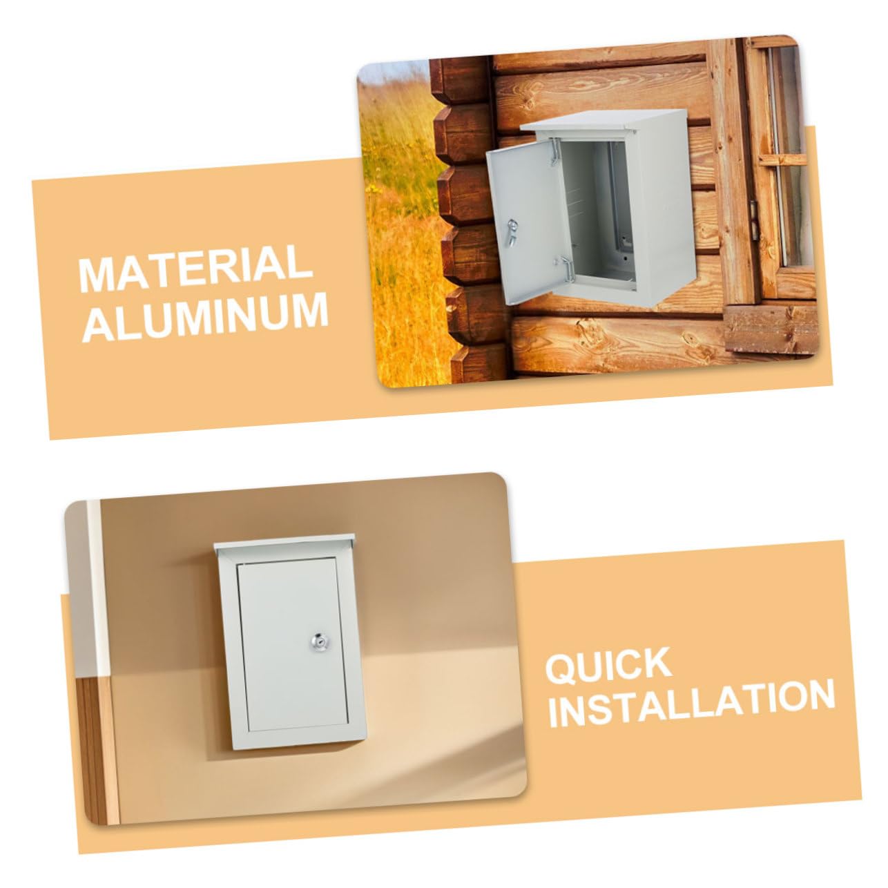 Homoyoyo Caja De Distribución Exterior De Aluminio Para Montaje Pared Caja Eléctrica Resistente Intemperie Para Uso Jardín