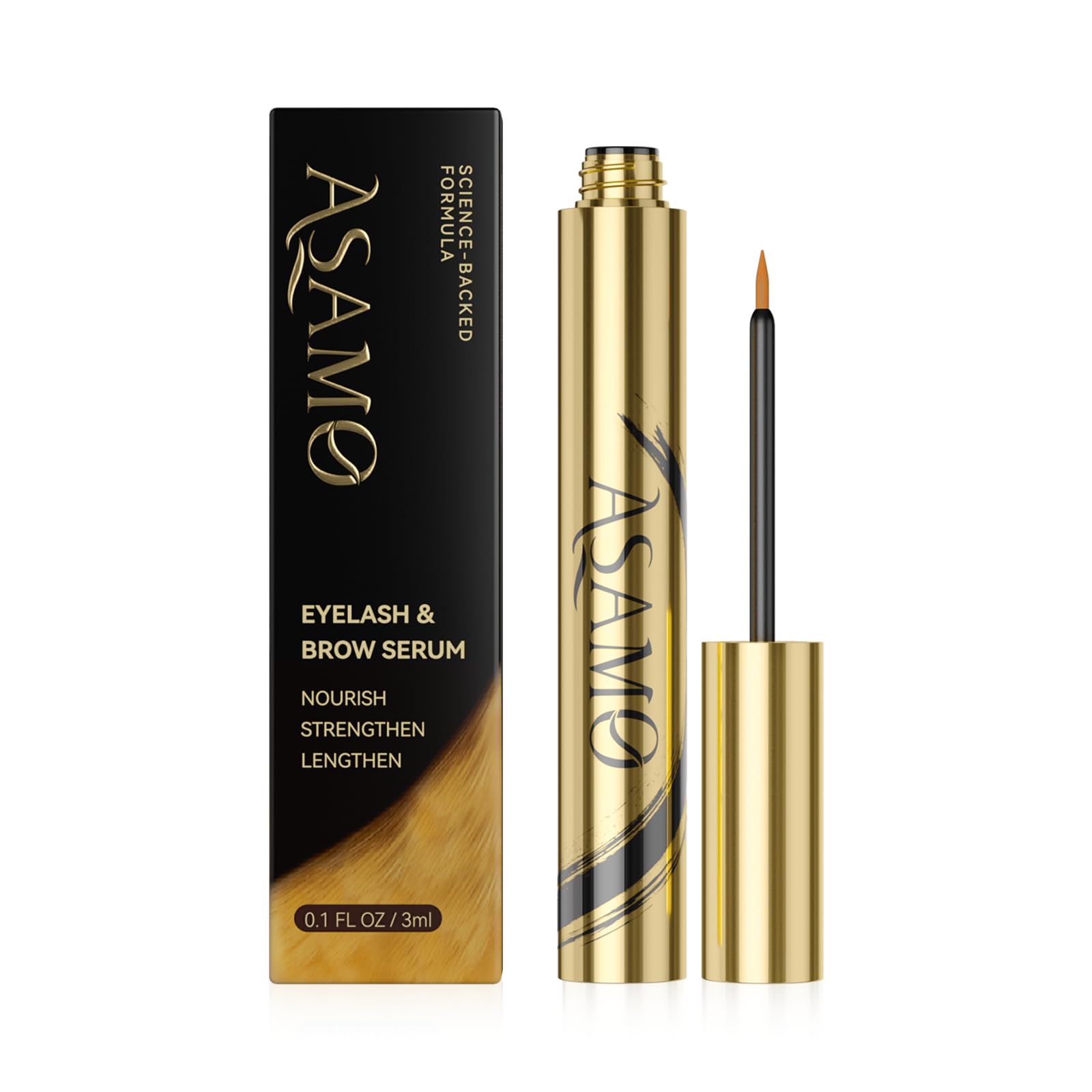 �️ASAMO 2-in-1 Eyelash and Eyebrow Serum, Advanced Peptide Lash & Brow Enhancer for Fuller and Thicker Looking Lashes, V — beauty deal on Shopping With Noya