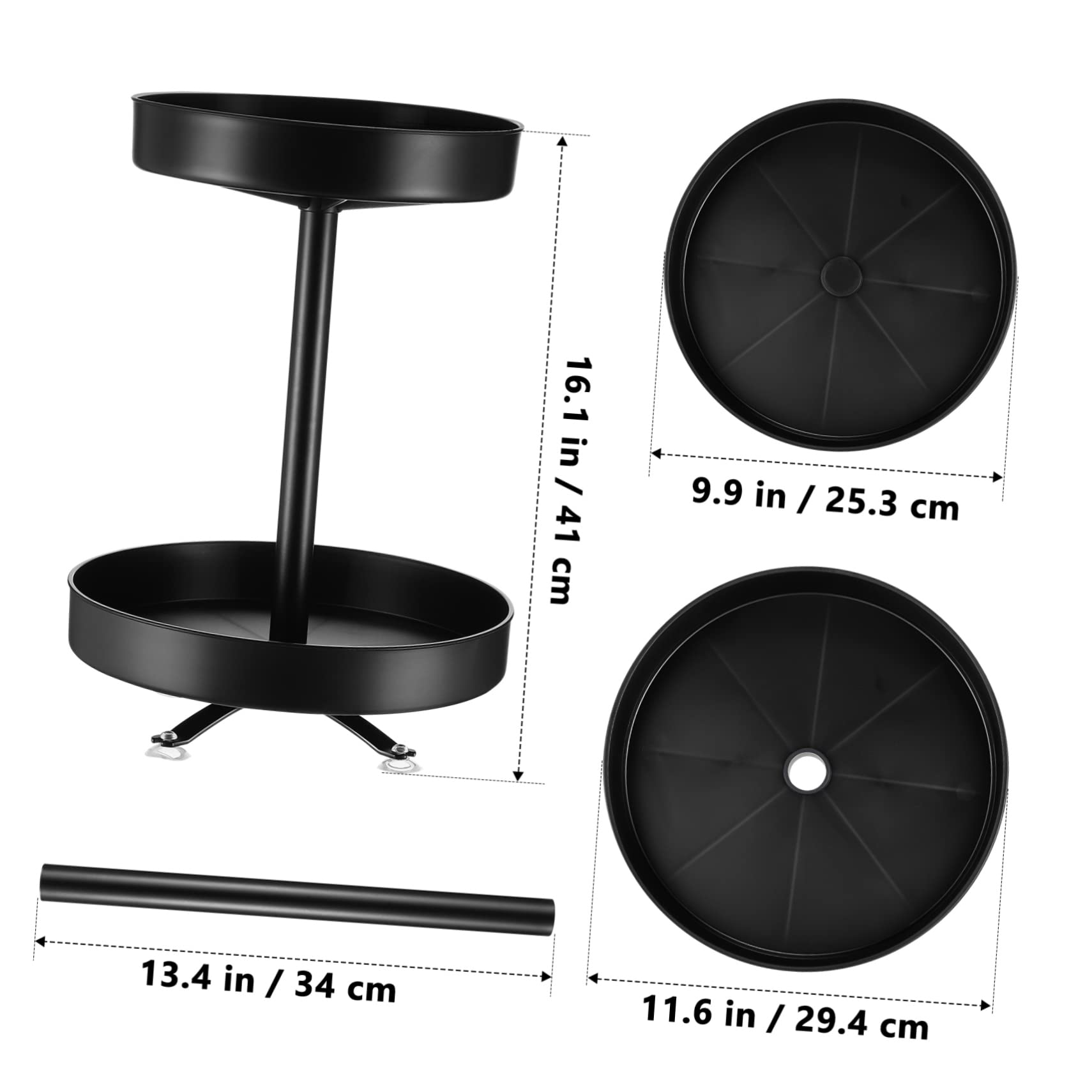 iplusmile Estante Giratorio Para Condimentos Con Borde Elevado y Doble Organizador De Especias Para Cocina Almacenamiento De Botellas Adecuado Para Hogar Restaurante y Bar