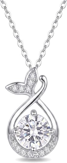 Elegant Fish Tail Zircon Necklace by Heart Gifts: The Perfect Gift for Her