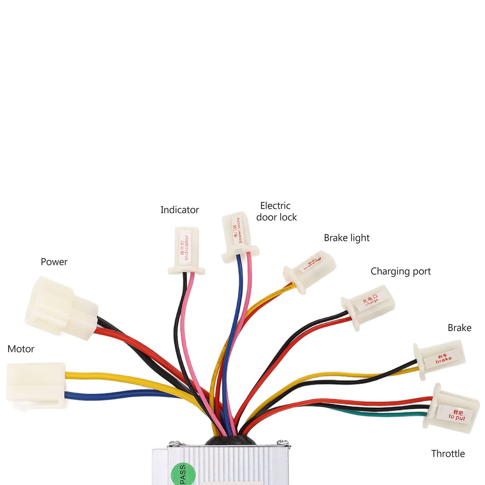 RiToEasysports 48V 1000w Brushed Motor Controller, with Foot Throttle Pedal Electric Conversion Kit for Electric Scooters Tricycles