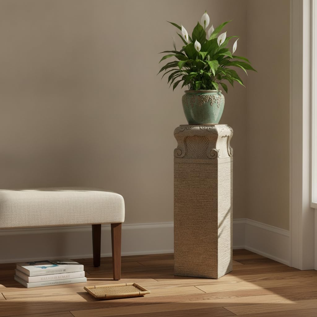 Colonna Piedist per Piante in Pietra , Colonna (ca. 90cm)