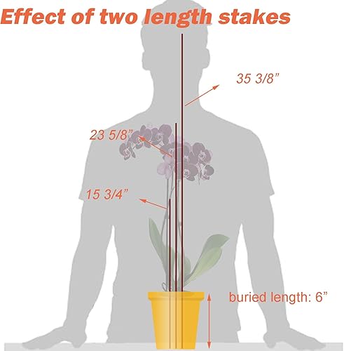 Miniatura 5 de Estacas para plantas (35 38 pulgadas, 12 unidades, verde)
