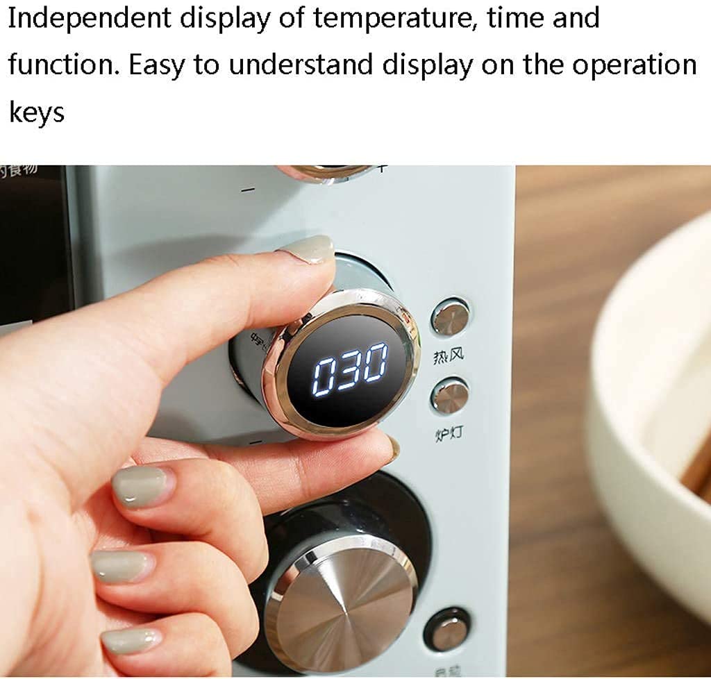 Mini piekarnik, konwekcyjny toster nablatowy 62L regulowany zegar temperatury podwójne szklane drzwi piekarnik elektryczny
