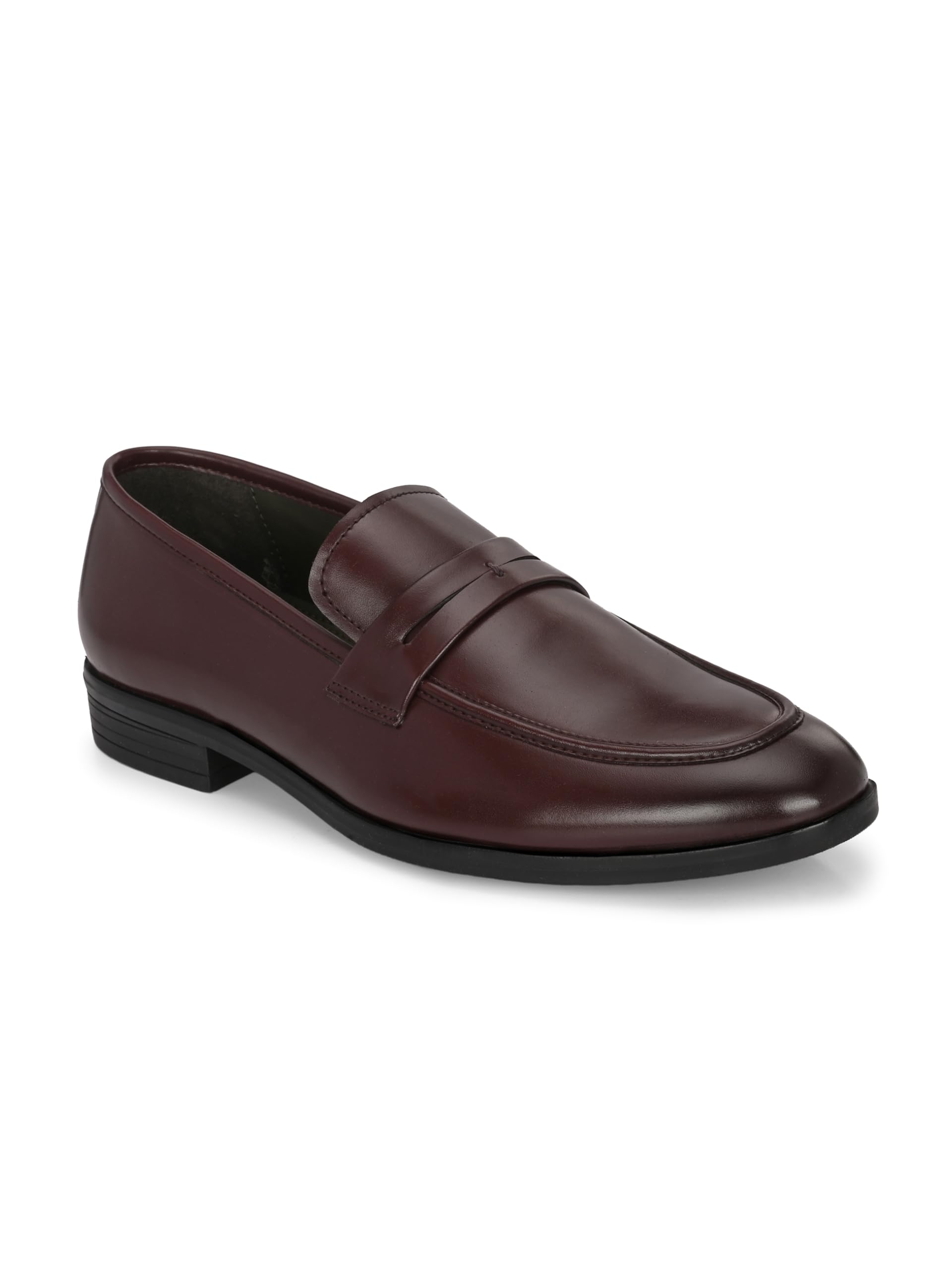 san frissco Men's Formal Loafers Leatherette Textured Trending Shoes with Buckle,Semi Casual Cushioned Footbed Formal Shoes for Office, Slip-On Loafers, Lightweight and Comfortable Shoes-picture-22