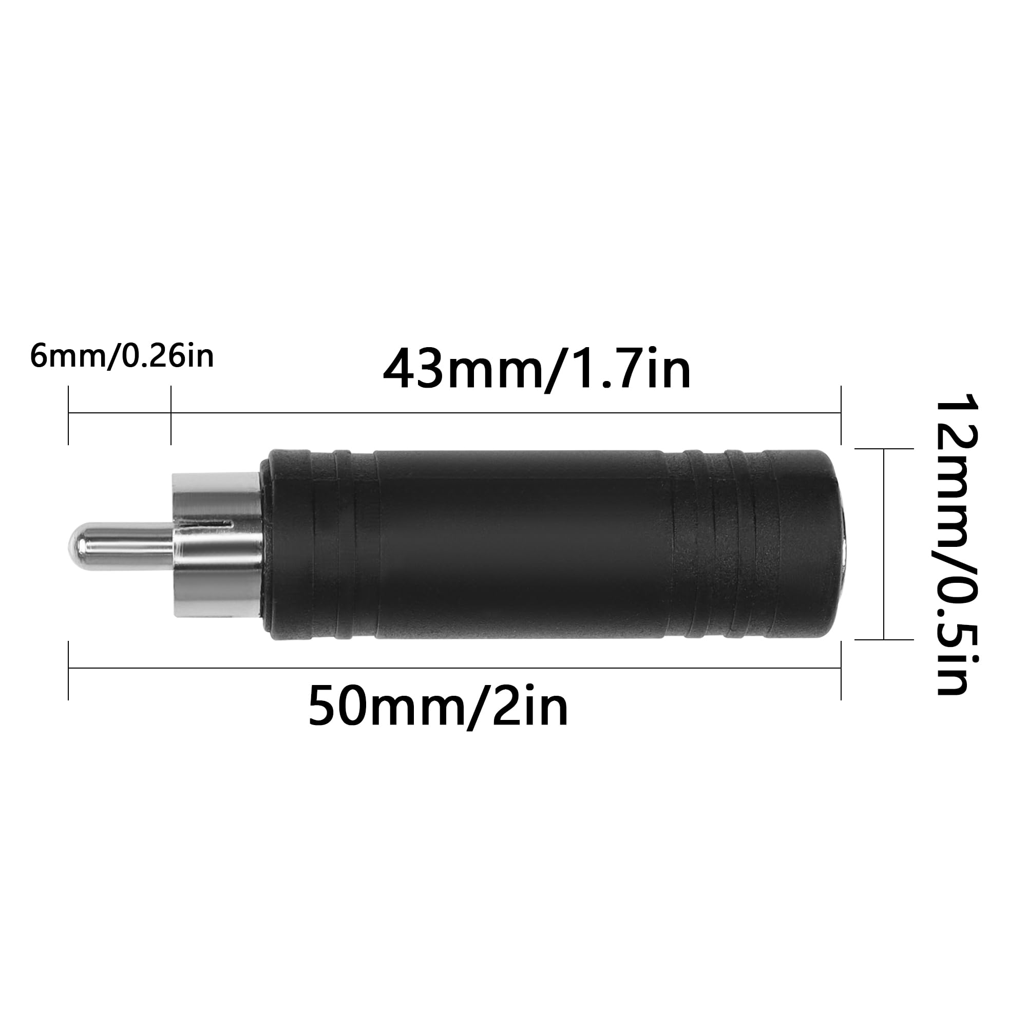 Uxcell RCA Hembra A Hembra Conector Estéreo Adaptador De Cable De Ví