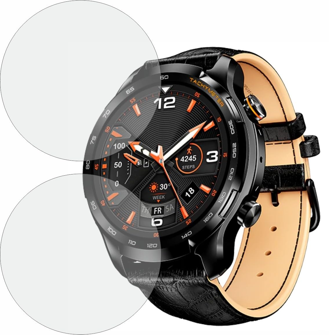 Screen Guard for Boat Lunar Pro Lte Smartwatch Screenguard, Edge to Edge TPU Fiber Film not Tempered Glass Screen Protector for Boat Lunar Pro Lte (Pack of 2)