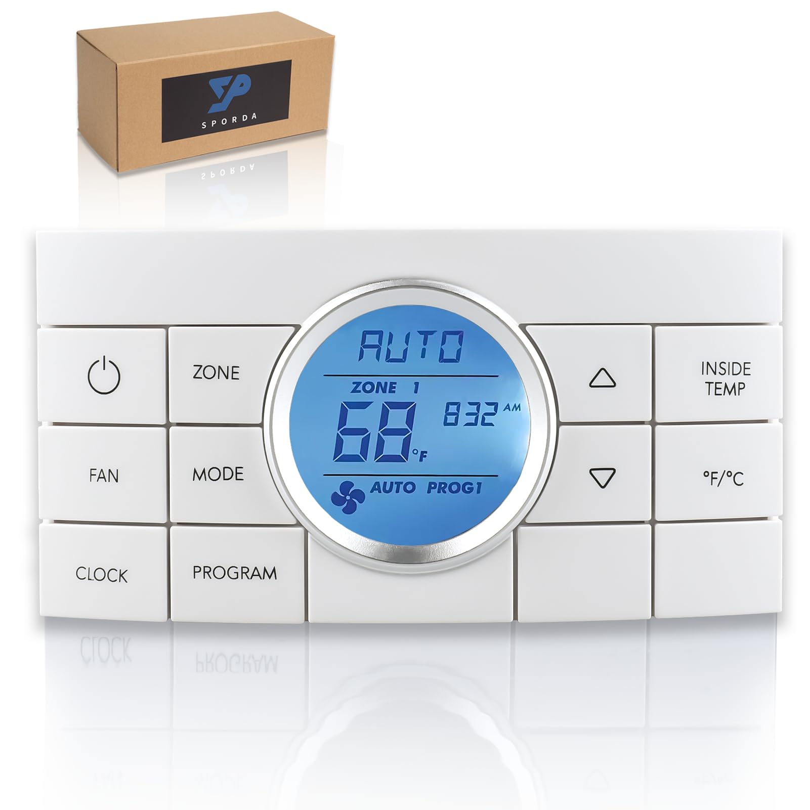 3314082.011 RV Thermostat Multi-Zone Comfort Control Centre, 2 Thermostat 10 Buttons, Compatible for Dometic Air Conditoner Series