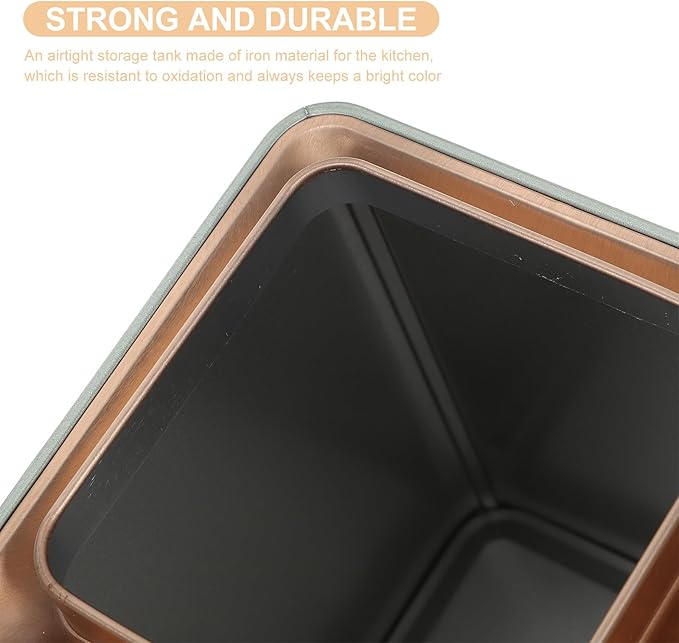 FRCOLOR Recipiente Hermético Verde Mediano para Té con Tapa miniatura 8