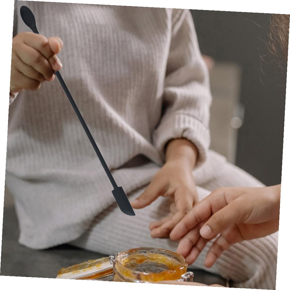 Espátulas de Silicona Set Ligero y Resistente Juego de 9 para Raspar Crema y Mermelada Negro de Utensilios de Cocina Adecuado para Repostería