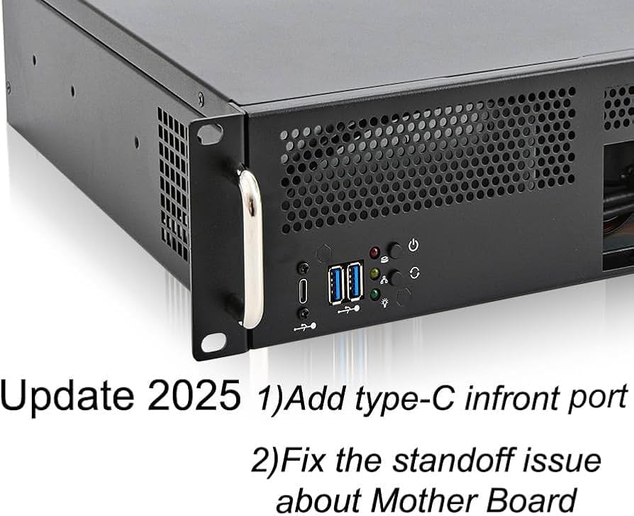 2U ATX ラックマウントシャーシ13.38インチ Flex ATX PSU IPCHASSIS 2U