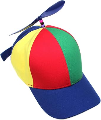 LABANCA Spinning Helicopter Hat for Adults & Kids Novelty Detachable Propeller Hat for 4th of July Parties Costumes Fun Gifts