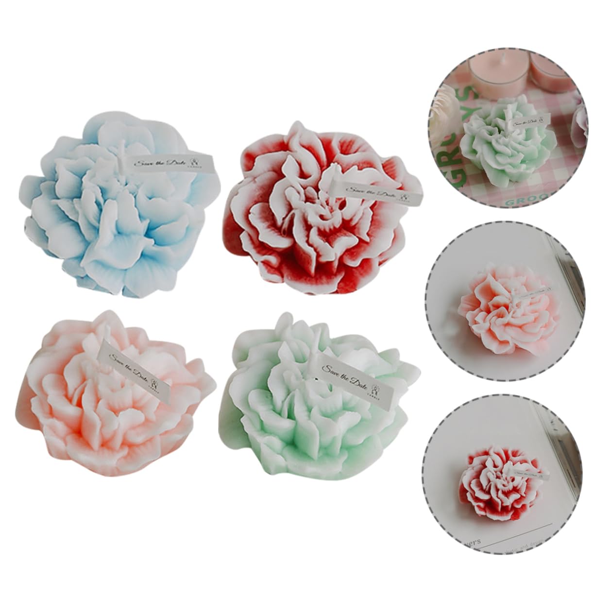 20stücke Duftkerzen Blumenform Kunstvolle Aromatische Kerzen Für Muttertag Hochzeiten Und Feiern Für Stimmungsvolle Raumdekoration Und Festlichkeiten