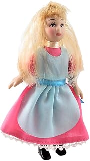 Melody Jane Dolls Houses Victorian Little Peasant Girl in Blue Apron 1:12 Porcelain People