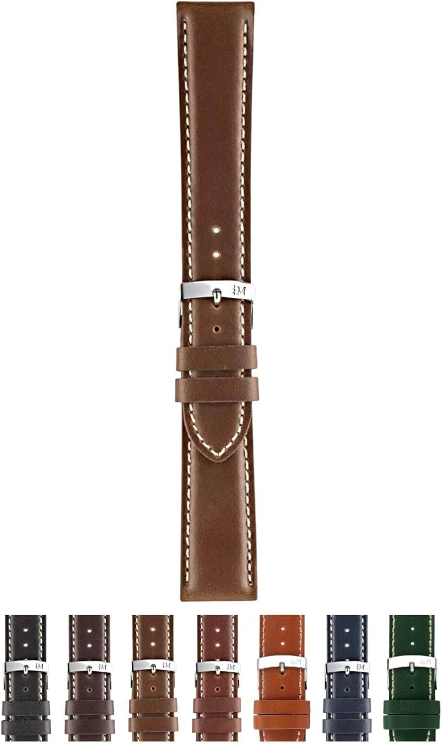 Morellato Rodius Calf Leather Watch Strap - Chrome-plated Stainless Steel Buckle - PERFORMANCE Collection