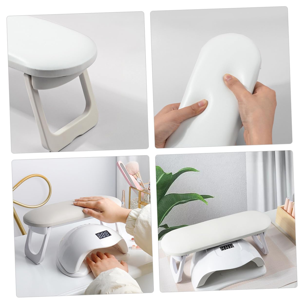 Adjustable Nail Arm Rest Pillow for Manicure with Spacious Tool Storage Comfortable Wrist Support Cushion for Nail Salon and Home Use Soft Hand Rest