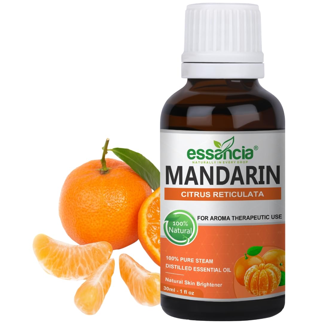 essancia - naturally in every drop Essancia Mandarin Essential Oil for Relaxation & Skin Rejuvenation - 100% Pure, Natural, Undiluted Therapeutic Grade (30ml)-picture-23