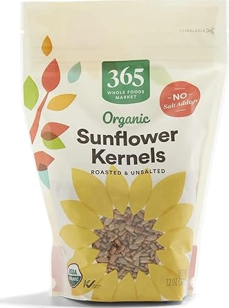 365 by Whole Foods Market, Organic Roasted Unsalted Sunflower Kernals, 12 Ounce
