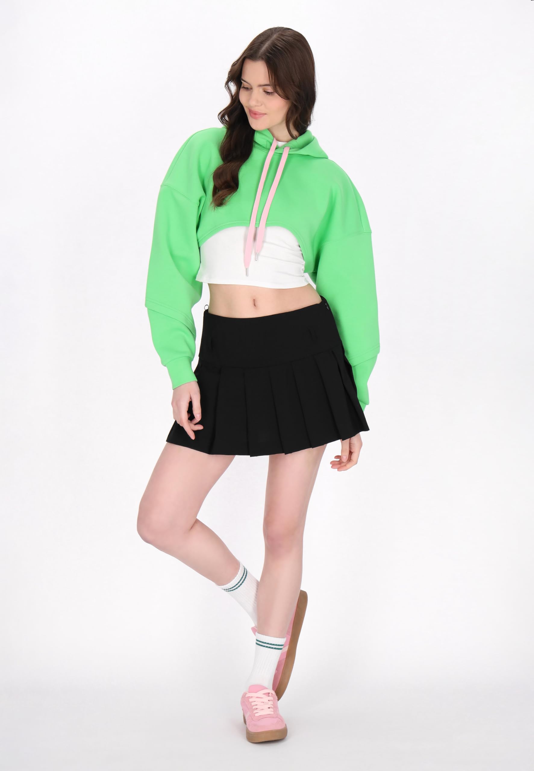 myMo ATHLSR Sudadera para mujer, verde, S, verde, S