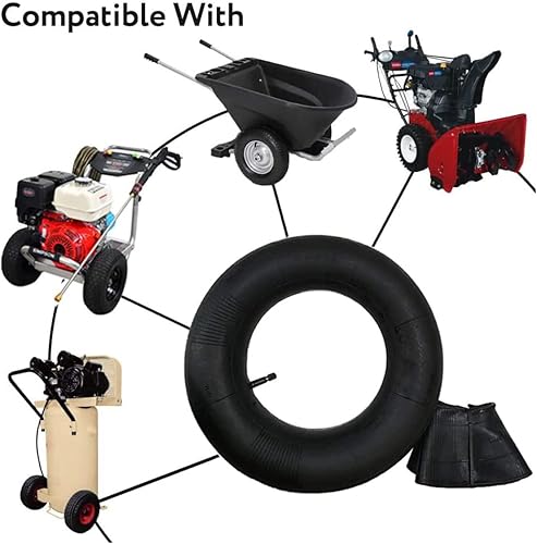 Miniatura 7 de Hajimia Tubo interior de carretilla Tubo interior 3.50-8 Tubo de válvula recto de repuesto de goma resistente Tubo interior inflable para carrito