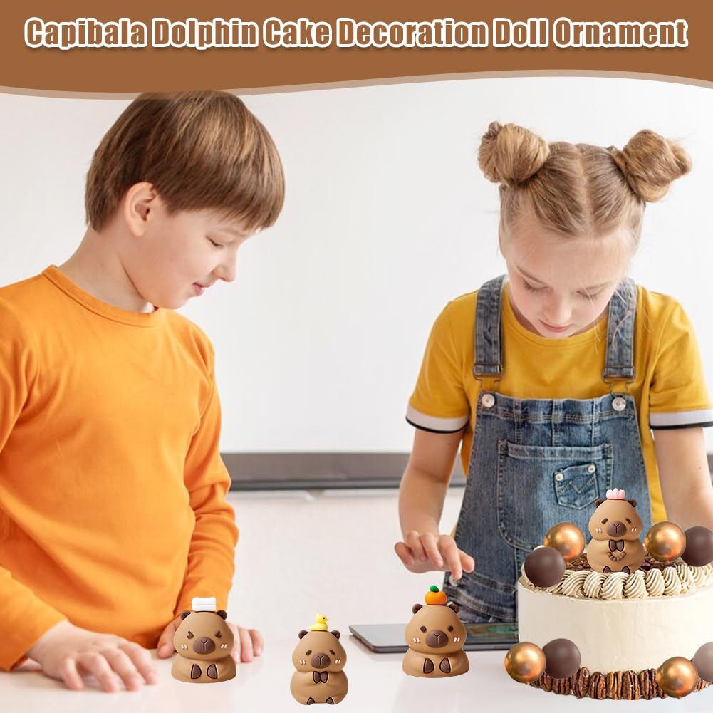 Capybara Cake Decoration Set, Capybara Baby Shower Decorations, Capybara Cake Toppers - Image 4