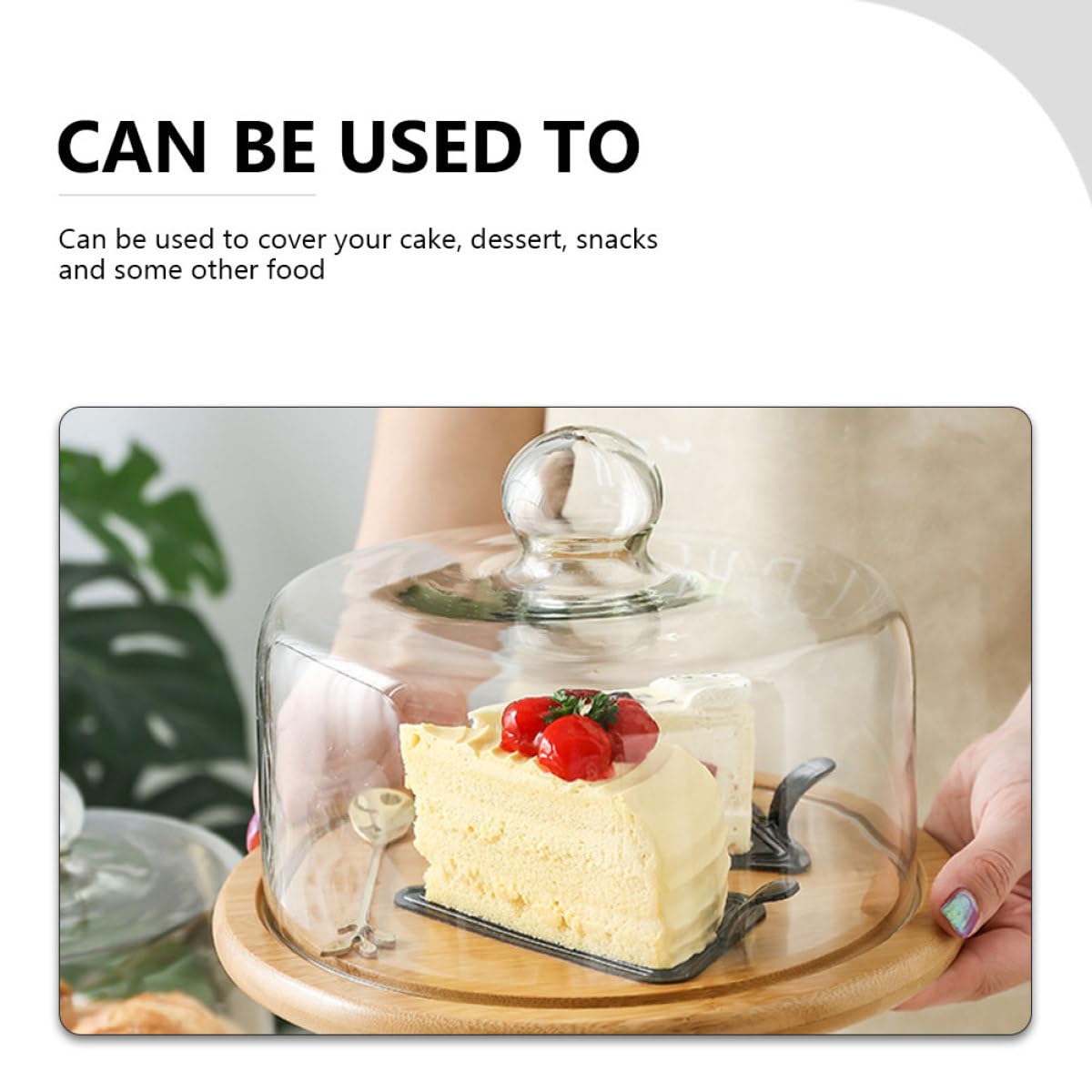 Transparente Staubschutz Lebensmittelabdeckung Kuchen Glas für mit Stabilem Design und Desserts für Snacks und Süßwaren im
