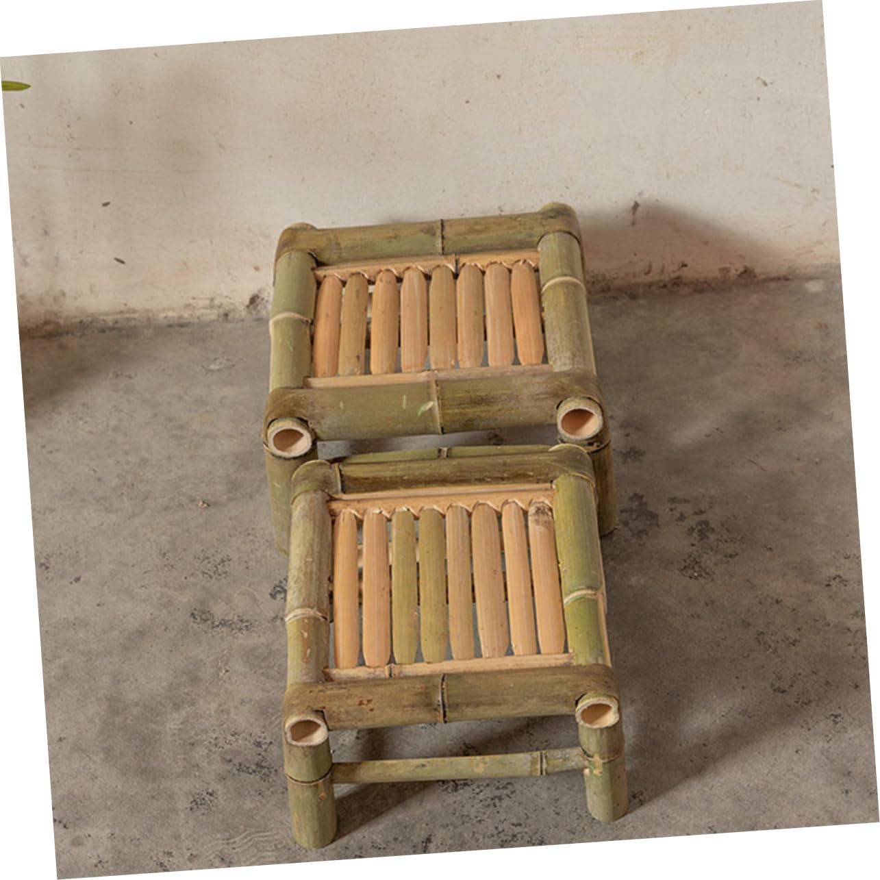 Old-Fashioned Stool for Home Vintage Style Chair for Bedroom Sturdy Weaving Design for Room Balcony Use Height