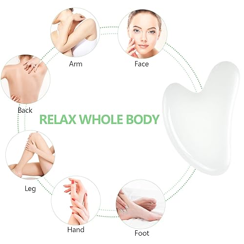Miniatura 6 de Gua Sha - Herramientas de masaje para raspado de cara y cuerpo tratamiento de puntos gatillo antienvejecimiento terapia de acupuntura para aliviar