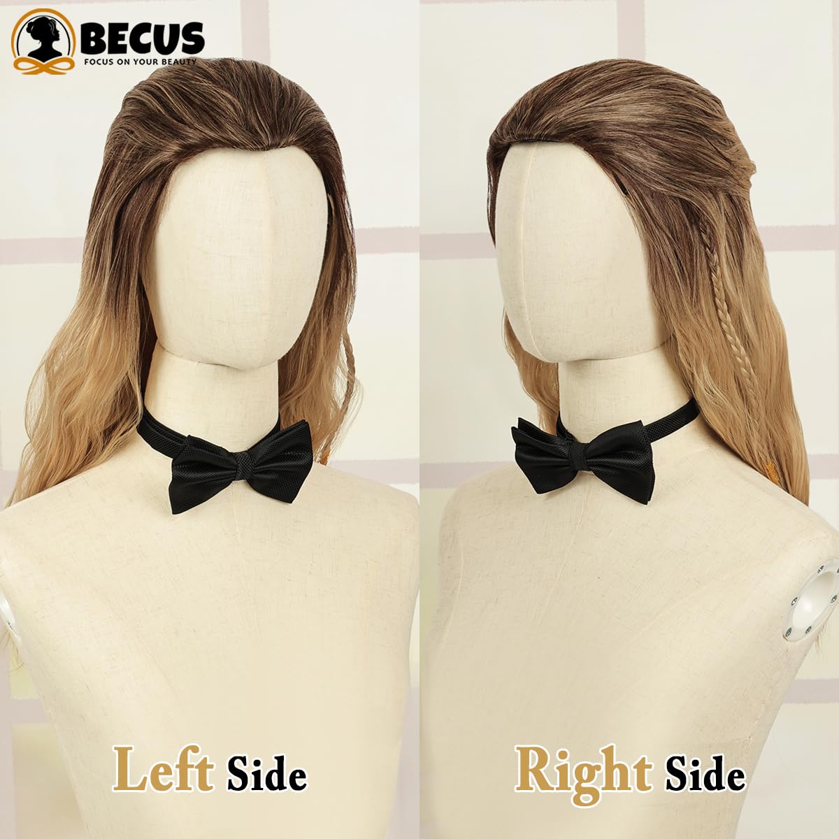 BECUS Blonde Wig for Men Wigs Long Wavy Synthetic Hair for Adults Halloween Cosplay with Free Wig Cap (20''-Blonde) - Image 4