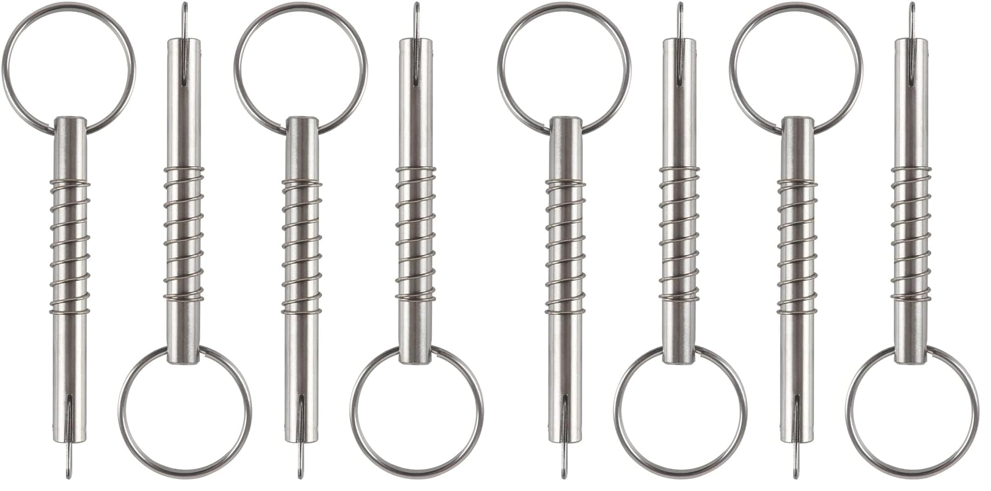 2 Pack Quick Release Pin – 5/16 Inch Diameter, 4.72 Inch Overall, 4.13 Usable, Full 316 Stainless Steel Marine Hardware