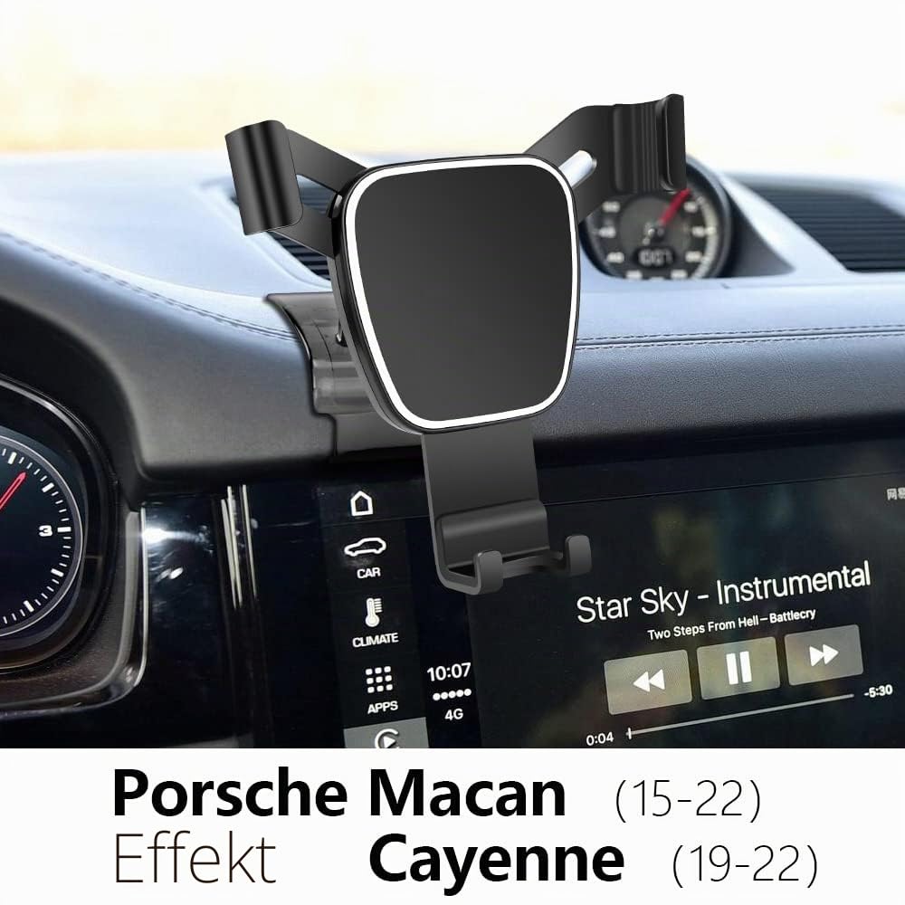 LUNQIN KFZ-Handyhalterung für 2015–2024 Porsche Macan und 2019–2023 Cayenne Autozubehör Navigationshalterung Innendekoration Handyhalterung