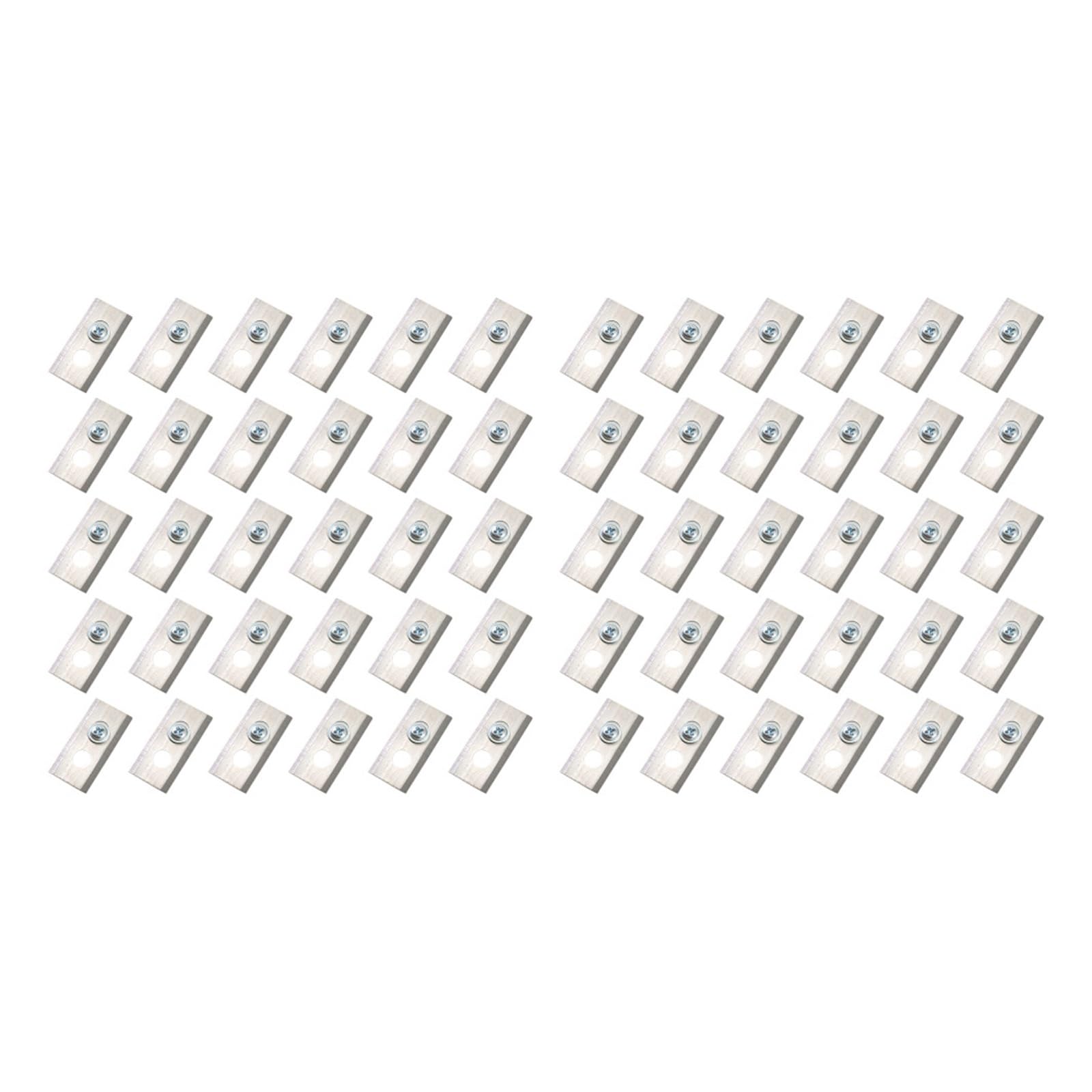 Cuchilla for Cortacésped 30-60PCS Cuchillas De Repuesto for Cortacésped De Acero Inoxidable Cuchilla for Cortacésped Con Diseño De 2 Orificios Compatible Con Robot Cortacésped Mammotion Luba | Silver-60PCS