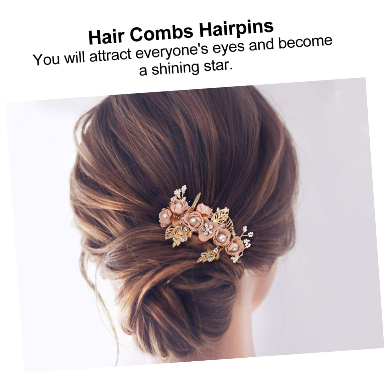 DOITOOL 8stücke Teiliges Aus Haarkämmen Und Haarnadeln Mit Rosa Blumen Für Hochzeiten Brautfrisuren Und Besondere Anlässe Für Braut Brautjungfern Und Fotografie