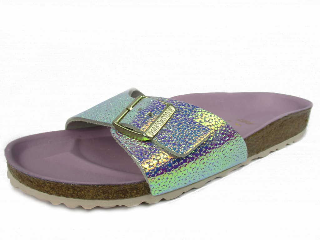 Birkenstock Madrid Ombre Pearls Silver Orchid Natural Leather