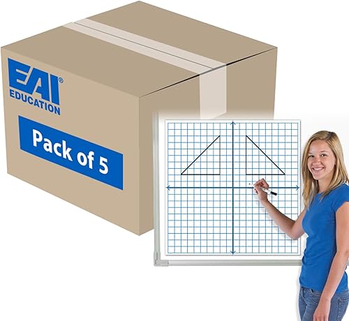 EAI Education Rejillas magnéticas de borrado en seco X-Y Jumbo - Paquete de 5
