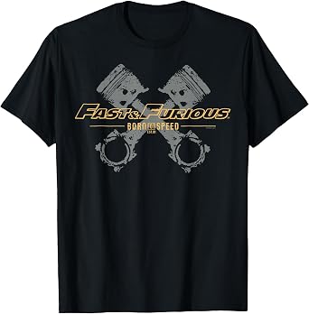Fast & Furious Engine Piston Born for Speed Logo T-Shirt