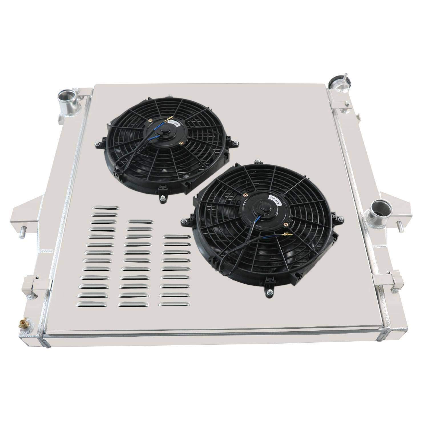 CU2711 Aluminum Radiator for 2003-2009 Dodge Ram 2500 3500 4500 5500 4000 Cummins Radiador 3 Row Core Radiators Shroud Fan Relay Kit